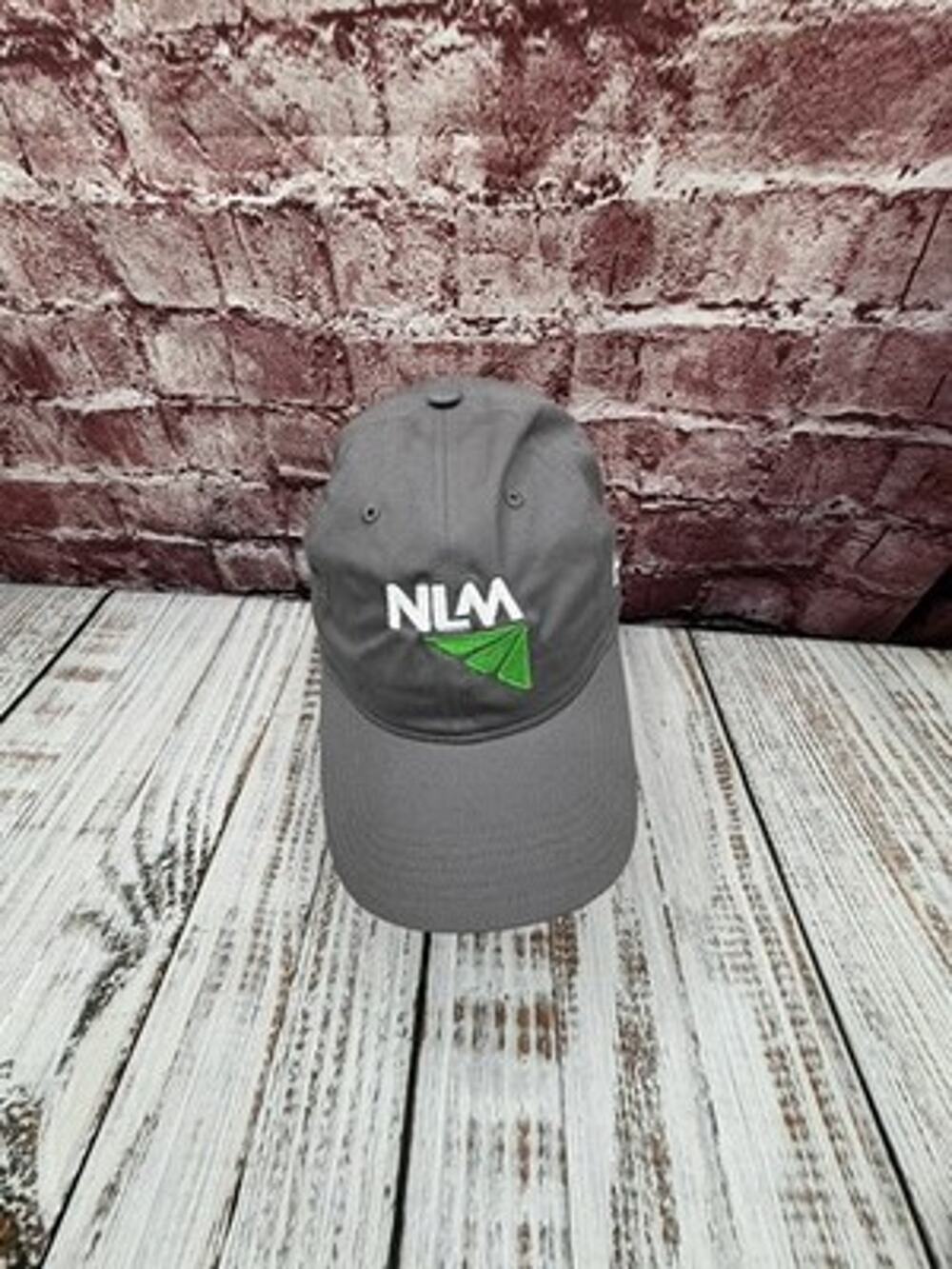 Under Armour NLM Logo Gray Adjustable Baseball Cap Hat OSFA Embroidered